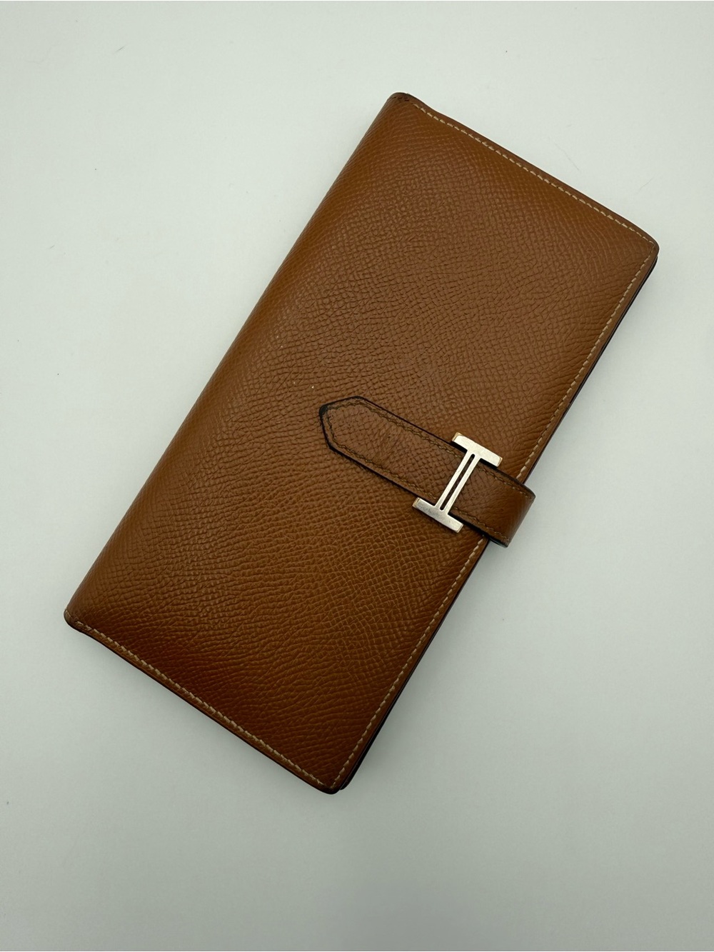 Hermes Gold Bearn Wallet with Palladium hardware